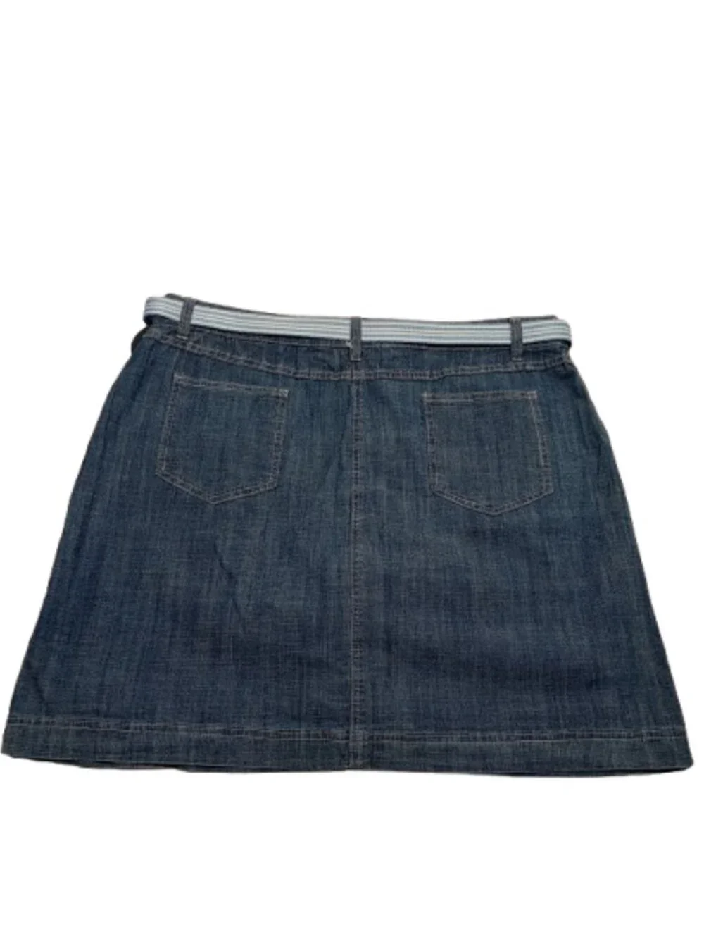 Karen Scott Chambray Denim Skort with Belt Women's Size 16 NWT
